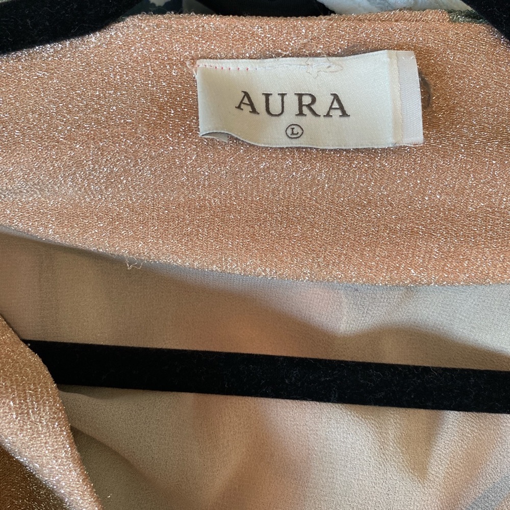 Aura Metallic Sparkle Pastel Mini Wrap Dress - Picture 7 of 8